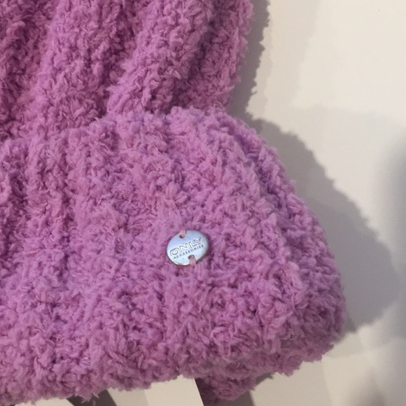 ONLY Women’s “Cindy Life” Lilac Heavy Knit Beenie Hat Tuque Size OS - Picture 4 of 8